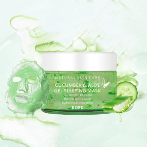 KOEC English version of cucumber and aloe vera hydrating and refreshing sleeping mask smear-on gel mask for export msds