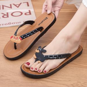 2026 Ladies Cute Sausage Dog Pattern Flip Flops Funny Casual Summer Beach Outdoor Sandals