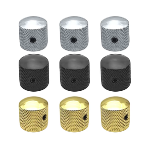 Bộ 2 núm điều khiển đàn guitar kim loại nhạc cụ núm sửa đổi Guitar phù hợp với âm lượng và giai điệu