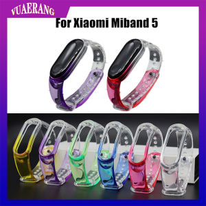 VUAERANG Transparent Strap for Xiaomi Mi Band 7 6 5 TPU Material Soft Replacement Wristband Bracelet Strap for Mi Band 3/4 Accessories