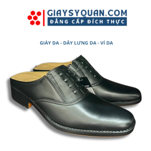 Giày Da Nam Không Gót Đế Cao Su Chắn Chắn Êm Ái Khi Mang