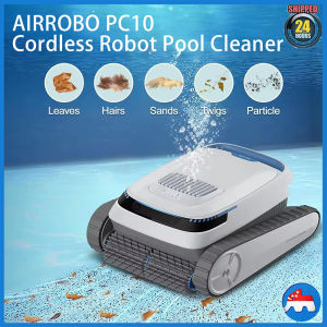 SG 【IN Stock】 Cordless Robotic Pool Cleaner Pool Vacuum Cleaner For Flat Swimming Pools Self-Parking
