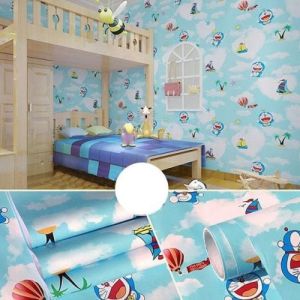 COD PAKET 5ROLL PAKET 5 ROLL Wallpaper Stiker Dinding Wallpaper Stiker Ruang Tamu Wallpeper Tembok Kamar Tidur 3d Karakter kartun& Elegant Doraemon Murah