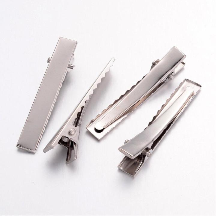 20pc Iron Flat Alligator Hair Clip Findings DIY Hair Accessories Making
