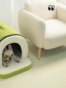 Winter Thickened Warm Closed Dog Bed Cat Nest Washable for Medium Large Dogs