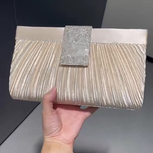 Túi Pleated thời trang với lấp lánh thạch chi tiết Ví đi tiệc thời trang cho các cuộc tụ họp xã hội
