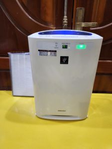 Máy lọc không khí và bù ẩm nội địa Nhật Sharp bánh xe cửa ngáp KC-A50-W (1127029) (54W)_Hàng nội địa Nhật đã qua sử dụng điện 100V