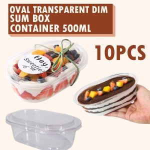 50PCS Oval Clear Dessert Cup Ice Cream Cup With Lid Disposable Pudding Cup Mousse Dessert Box Mini Cake Container