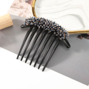 Sirkam Sanggul Permata 10.3cm Aksesoris Rambut Wanita Impor Rhinestone French Twist Comb CRP002