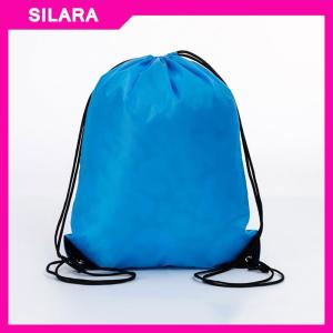 SILARA กระเป๋ากีฬาแบบพกพา กระเป๋าเป้สะพายหลังสำหรับขี่ม้ามีเชือกผูกเข็มขัดกระเป๋าใส่รองเท้าไปยิม