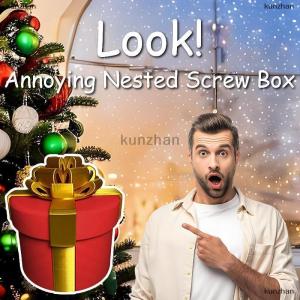 [COD] kunzhan Annoying Nested Screw Gift Box Annoying Gift Box Standard Money Present Box Prank Gift Boxes Money Puzzle Box For Cash Gift