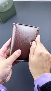 AE Mens short wallet stylish multi-card slot vertical wallet large capacity drivers license card holder leather wallet mens coin purse