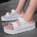 Z&R 4.5inches Two Strap High Heels Slippers For Women. 