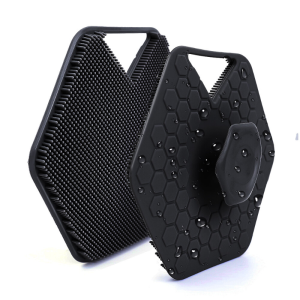 แผ่นทำความสะอาดทำความสะอาดผิวแปรงนวดอาบน้ำฟองการอาบน้ำขัดผิว Alat Penggosok Badan ซิลิโคนนิ่มแผ่นนวดห้องน้ำ