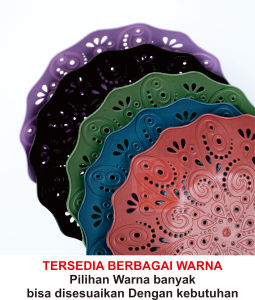 5  lusin 60 pcs Piring Rotan Plastik new MOTIF BUNGA