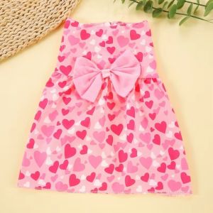 NOCASE Heart Patten Spring Dog Princess Dress Bow Lace Breathable Medium/Small Pet Skirts Cute Lightweight Dog‘s Summer Dress For Puppy Poodle Chihuahua Etc