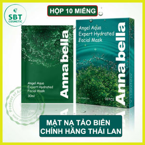 Hộp 10 Miếng Mặt Nạ Tảo Biển Annabella Thái Lan Facial Mask 30ml Dưỡng Ẩm Làm Sạch Dầu Nhờn Chống Lão Hóa Da