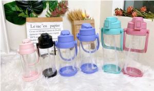 Summer Large Capacity Portable Food Grade Plastic Big Water Bottle With Straw Bottol Water
