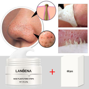 LANBENA 2.0 Aloe Vera Blackhead Remover Strips Acne Treatment Deep Cleansing Nose Pore Cleaner Facial Mask 30G