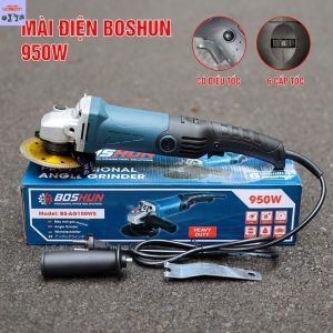 Máy mài điện Boshun BS-AG100WS dây đồng 100% có chỉnh tốc 6 cấp số - Bảo Hành Chính Hãng