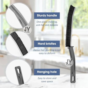 1pc Tile Gap Brush Long Handle Household Tile Scrubber Stiff Bristles Crevices Cleaner HouseHold Cleaning Tools 长条缝隙刷