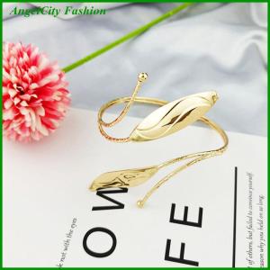 AngelCity Fashion Store Bohemian Butterfly Leaf Charm Upper Bracelet Arm Chain Metal Hollow Out Geometric Pattern Retro Arm Cuff Bangle Body Bracelets