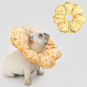 MINIFELE 262 Anti-lick Pet Collar Anti-scratch Cartoon Prints Pet Sunflower Headgear  Adjustable Pet Protection Supplies