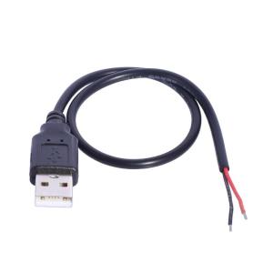 USB Power Pigtail Cable USB Male to 2 Pin Bare Wire Open End Power Pigtail Cord for LED Fan Camera Accessories