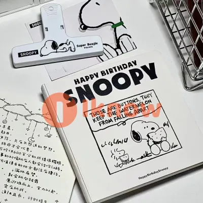 Snoopy Square Notebook | 100 Sheets Square Notebook Thickened Mini Pocket Notepad Student Handbook Diary