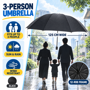 【 Buy 1 Get 1 | Buy More Save 】Elegant Purple Folding Umbrella for Women Men 3-Fold Compact Portable Umbrella Waterproof Quick Dry Rain & Sun Protection Lightweight Travel Umbrella with Floral Pattern Scalloped Edge for School Office Outdoor Daily Use