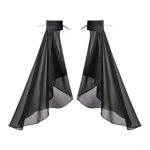 Cô Dâu Tay Áo còng trắng vải tuyn phụ nữ đơn giản đồ trang trí cô dâu giả tay áo đơn giản dài tay Xuyên thấu vải tuyn