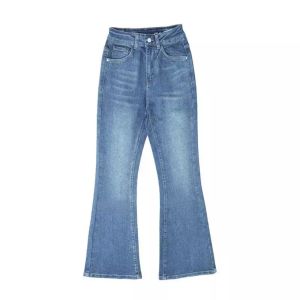 Jeans 8801 Celana Jeans Potongan Cutbray Pinggang HighWaist Jeans Korea Style
