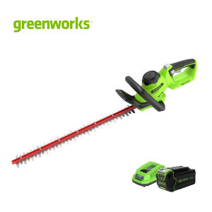 NEW✨ Greenworks เครื่องเล็มพุ่มไม้ 40 V พร้อมแบตเตอรีและแท่นชาร์จ (2200907TH / 2200907TH-1)