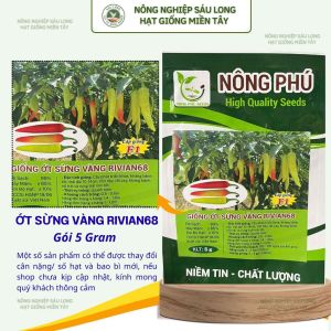 Hạt Giống Ớt Sừng F1 RIVIAN 68 Gói 5G – Trái Dài Đẹp Cây Khỏe Sai Trái Năng Suất Cao