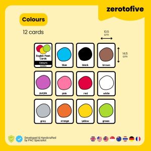 Early Learning English Flash Card Colours Number ABC Fruit Kad Imbasan Kids Education Card