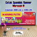 Spanduk Banner Warung Sembako Ukuran 3 meter x 1 meter. 
