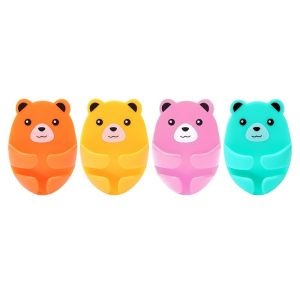 Murah Banget - Kait Kabel Motif Bear / 1 Set Hook Gantungan Serbaguna / Gantungan Kabel Colokan 4 Pcs