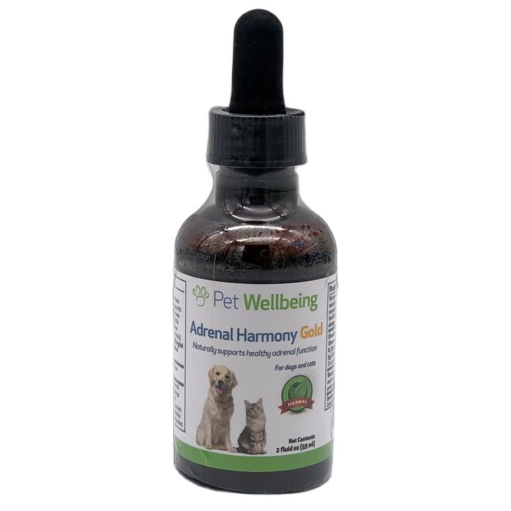 Pet Wellbeing Adrenal Harmony Gold for Dogs Cats Hypothyroidism Dog