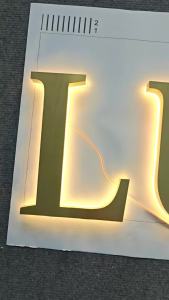 Custom Metal Sign Business Cut Metal Backlit Sign 3D Logo Wall Sign Brand For Shop Salon Hotel Decor Sign Acrylic Signs For Shop