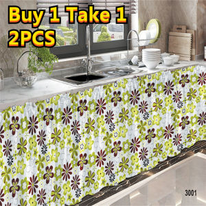 Buy 1 Take 1 COD 2PCS Kitchen Curtain 150x70cm Kitchen Lababo Curtain 150cm*70cm Short Cover Cabinet Sink Kurtina Classic Style New Design Kitchen Sink Lababo Curtain 70x150cm Kurtina Lababo