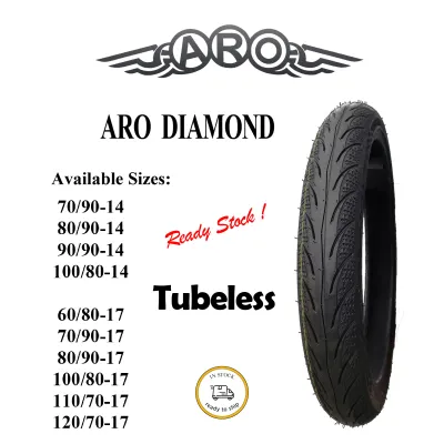 Paling Murah Special Maxxis 3D Diamond Pattern ARO TYRE Tubeless Tire Motorcycle Size 14 Scooters 70/90-14 80/90-1490/90-14 sizes 17 70/90-1780/901790/80-17 100/80-17110/70-17120/70-17 Tubeless Tayar Motorcycle