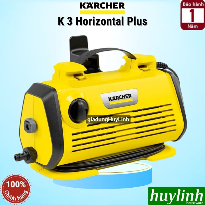 Máy xịt rửa xe cao áp Karcher K3 Horizontal PLUS - 1600W - 1.602-823.0 - Dây cao áp 5 mét