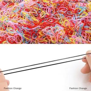 [COD] Fashion Change 1000pcs Girls Colourful Disposable Rubber Band Elastic Hair Bands Headband Children Ponytail Holder Bands For Kids Accessories