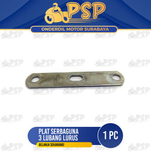 Plat Serbaguna 3 Lubang (Lurus) - Panjang 95 mm Tebal 2mm Bracket Braket Plate P elat Plat Universak