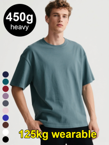 【FAMMY FAEY】Cotton Solid Color Couple T-Shirt Tops Casual Loose Bottoming Shirt Pure White T Men纯棉纯色情侣T恤上衣