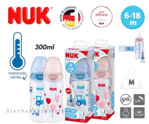 NUK Mickey PP Baby Feeding Bottle with Silicone Teat Size 2Botol Susu Bayi 10oz Mickey (300ml)