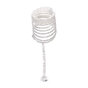 สร้อยข้อมือประดับพลอยเทียมแบบหรูหราเหมาะสำหรับงานพรอมสวมใส่ทุกวันงานปาร์ตี้สละโสด