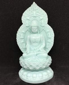 Tượng phật adida ngồi tựa tòa sen cao 19cm chất liệu Đá đúc (-Nhiều màu sắc). Trang trí trên ô tô tiểu cảnh bonsai ghép lũa để bàn trà phòng khách bàn làm việc…