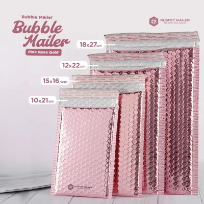 Amplop Bubble Murah | Bubble Mailer Premium | PolyBubble Murah Motif Pink Rose Gold