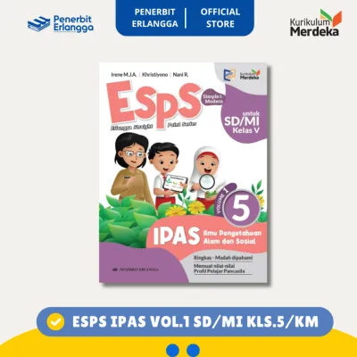 [Erlangga Official] Esps Ipas Sd Volume 1 Kelas 5 Kurikulum Merdeka